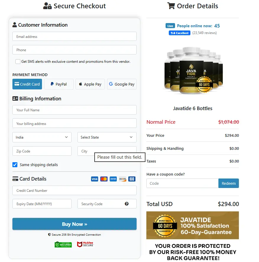  JavaTide- Secure Page